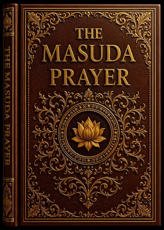 The Masuda Prayer official website program — leather-bound golden prayer guide
