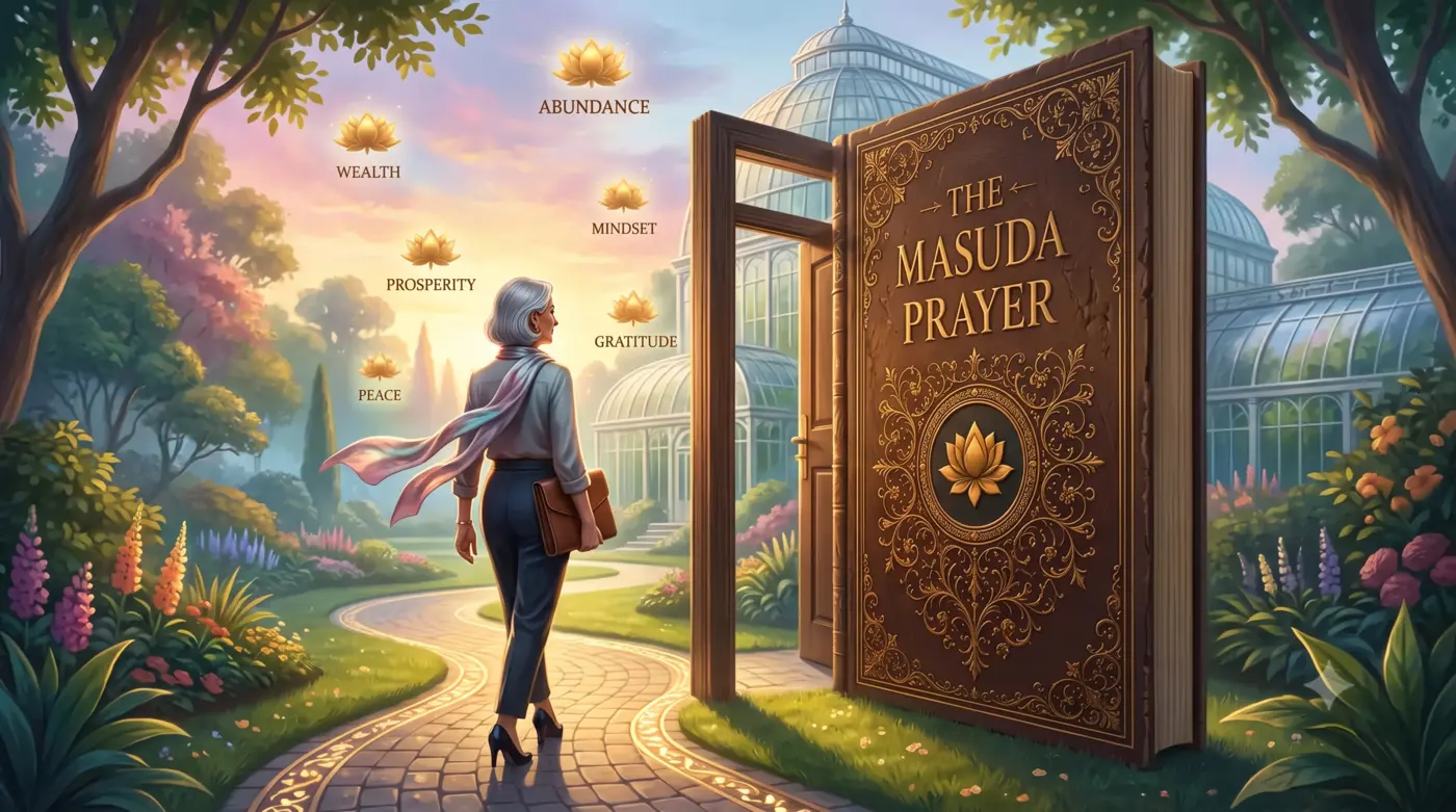 The Sacred Masuda Island Prayer — illustrated journey toward abundance, prosperity and peace